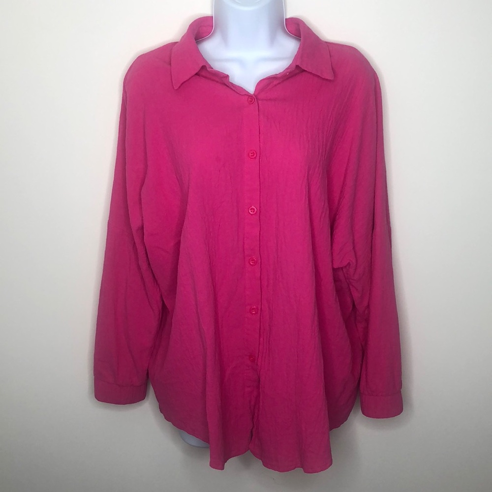 Women’s Shein Curve Matching Pajamas Button Down Shirt and Shorts Set